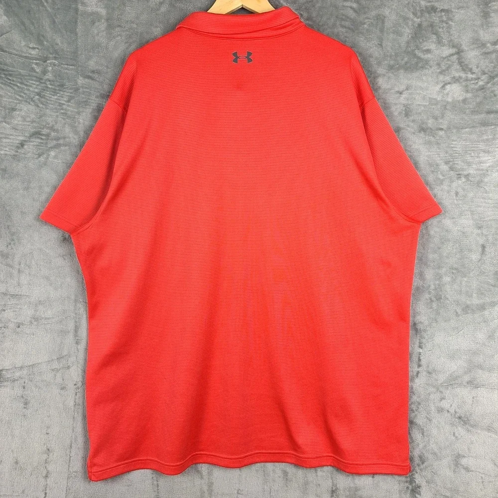 Under Armour Polo Shirt 4XL Red UA Tech Loose Athleisure Athletic Performance